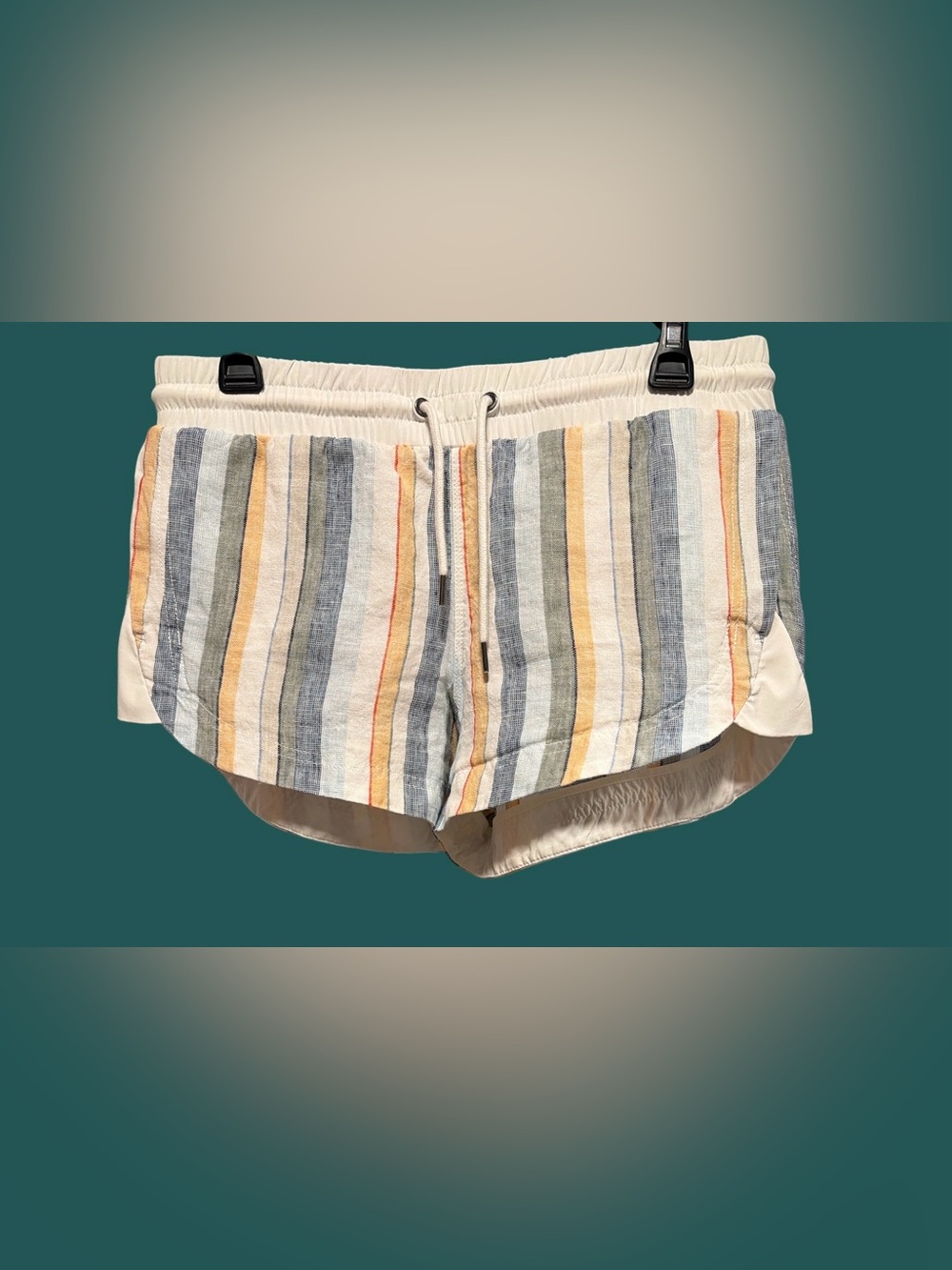 Athleta Striped Drawstring Linen-Blend Women's Shorts
